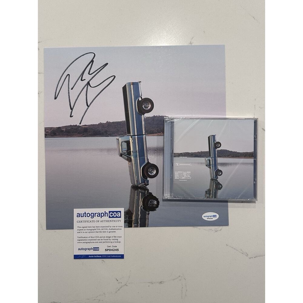 Post Malone F-1 Trillion CD with Signed 11x11 Print Autographed COA ACOA #7